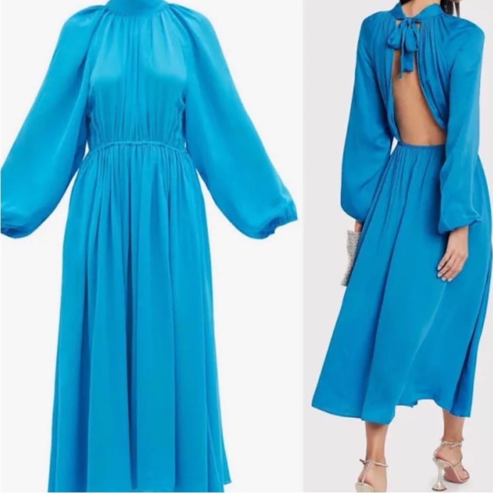 Rhode Mai Gathered Open-Back Crepe Midi Dress. Retail price: $435. XS size.